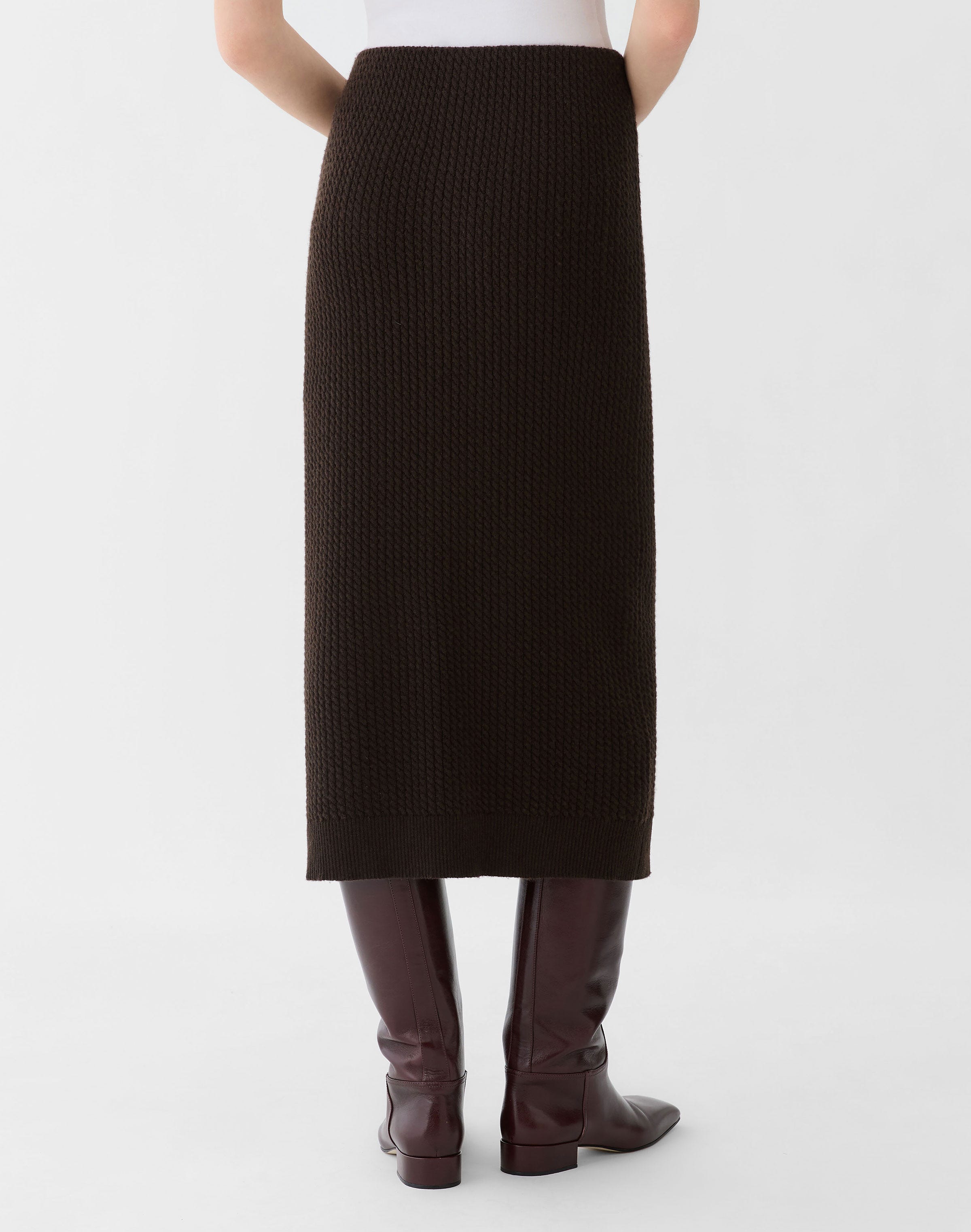 Cashmere Cable Knit Skirt