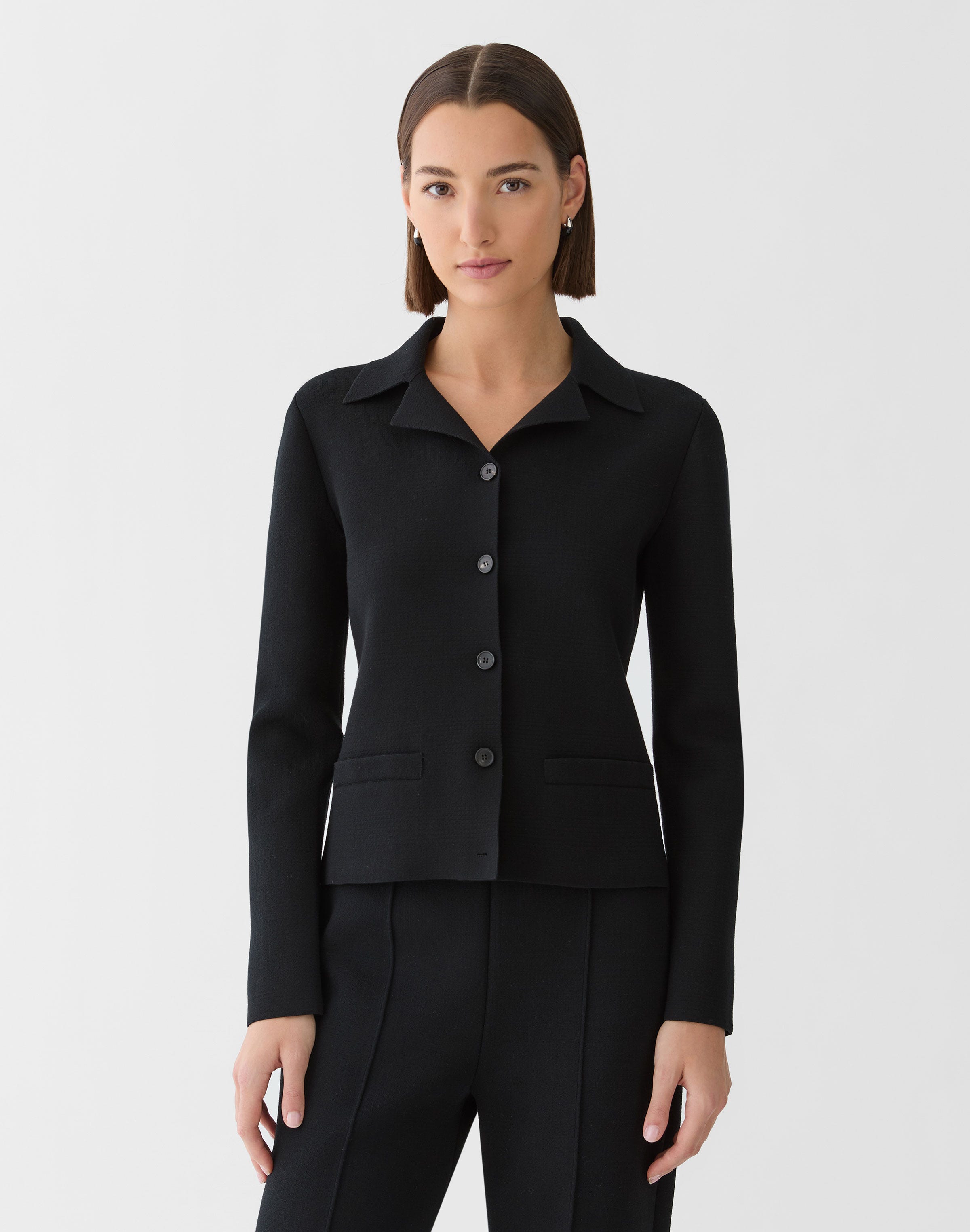 Responsible Matte Crepe Knit Blazer