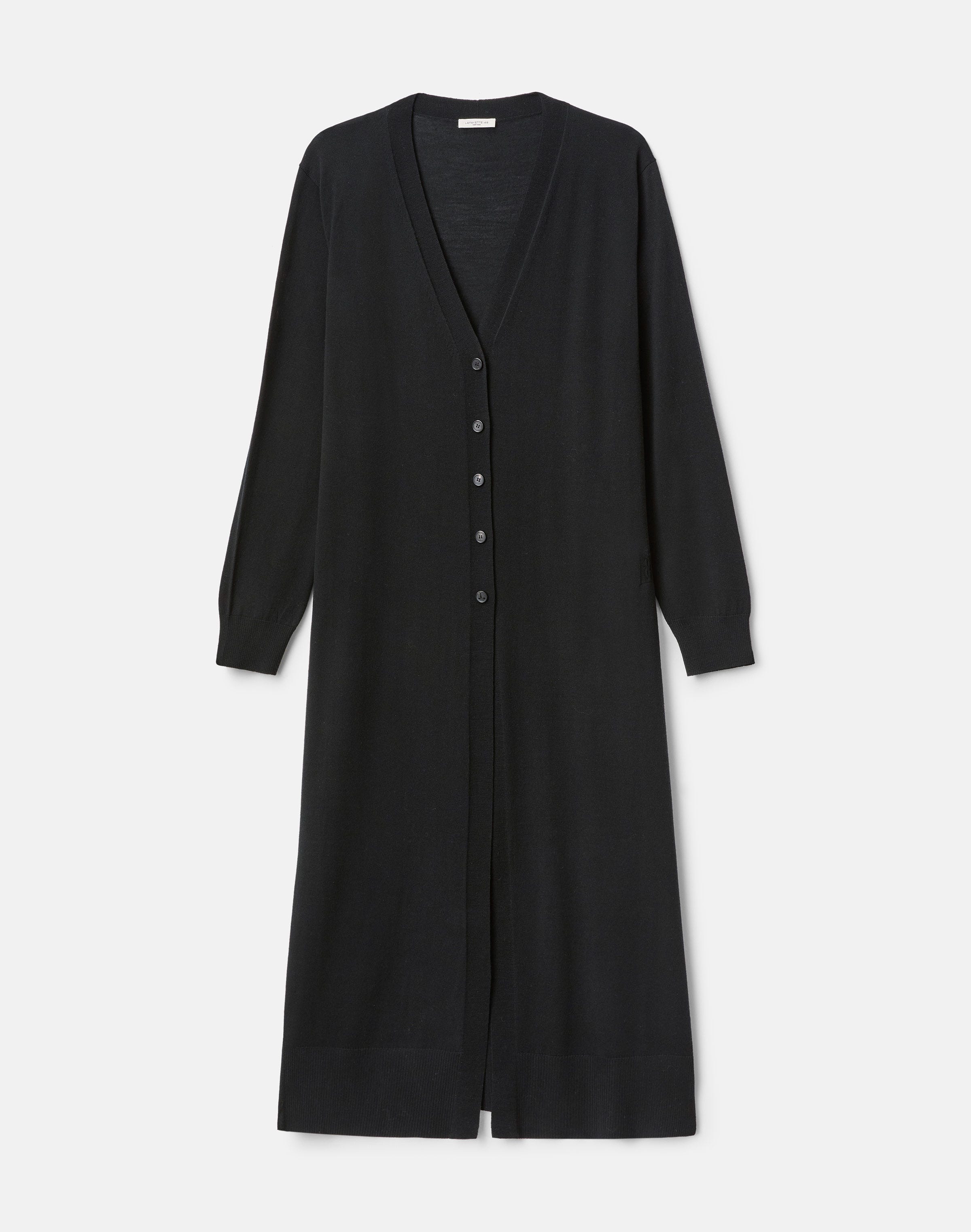 Superfine Merino Wool Button Front Duster