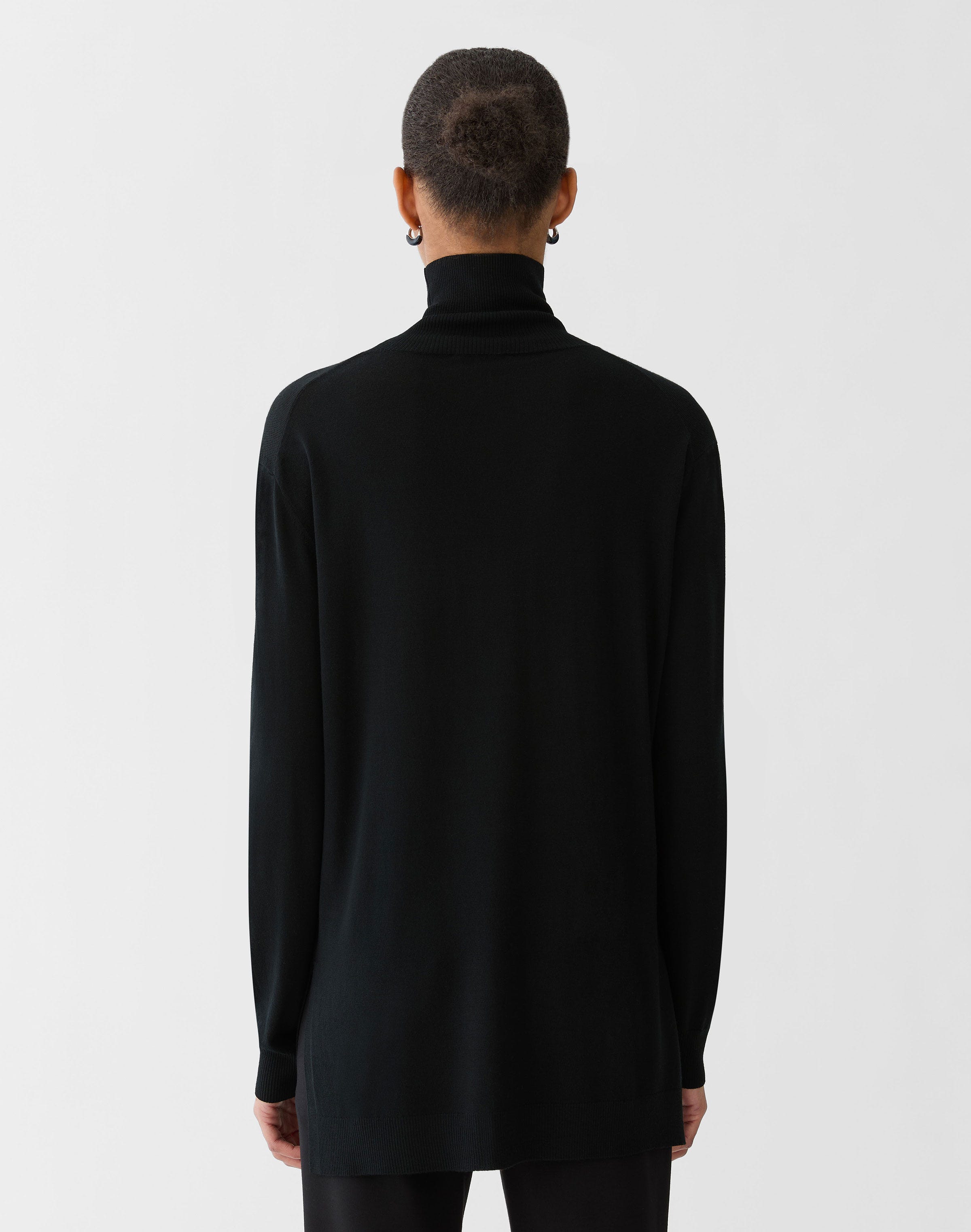 Superfine Merino Wool Stand Collar Sweater