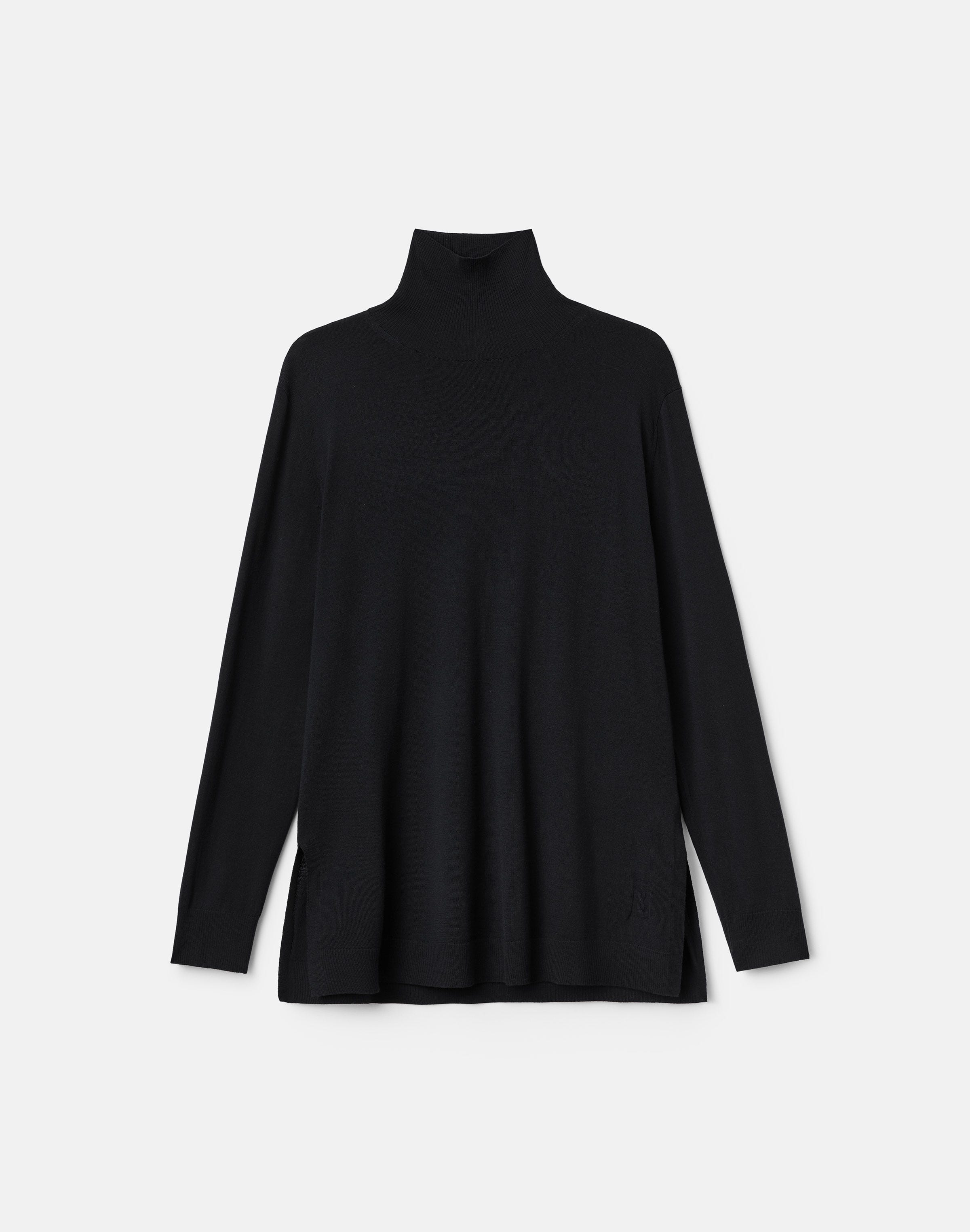 Superfine Merino Wool Stand Collar Sweater