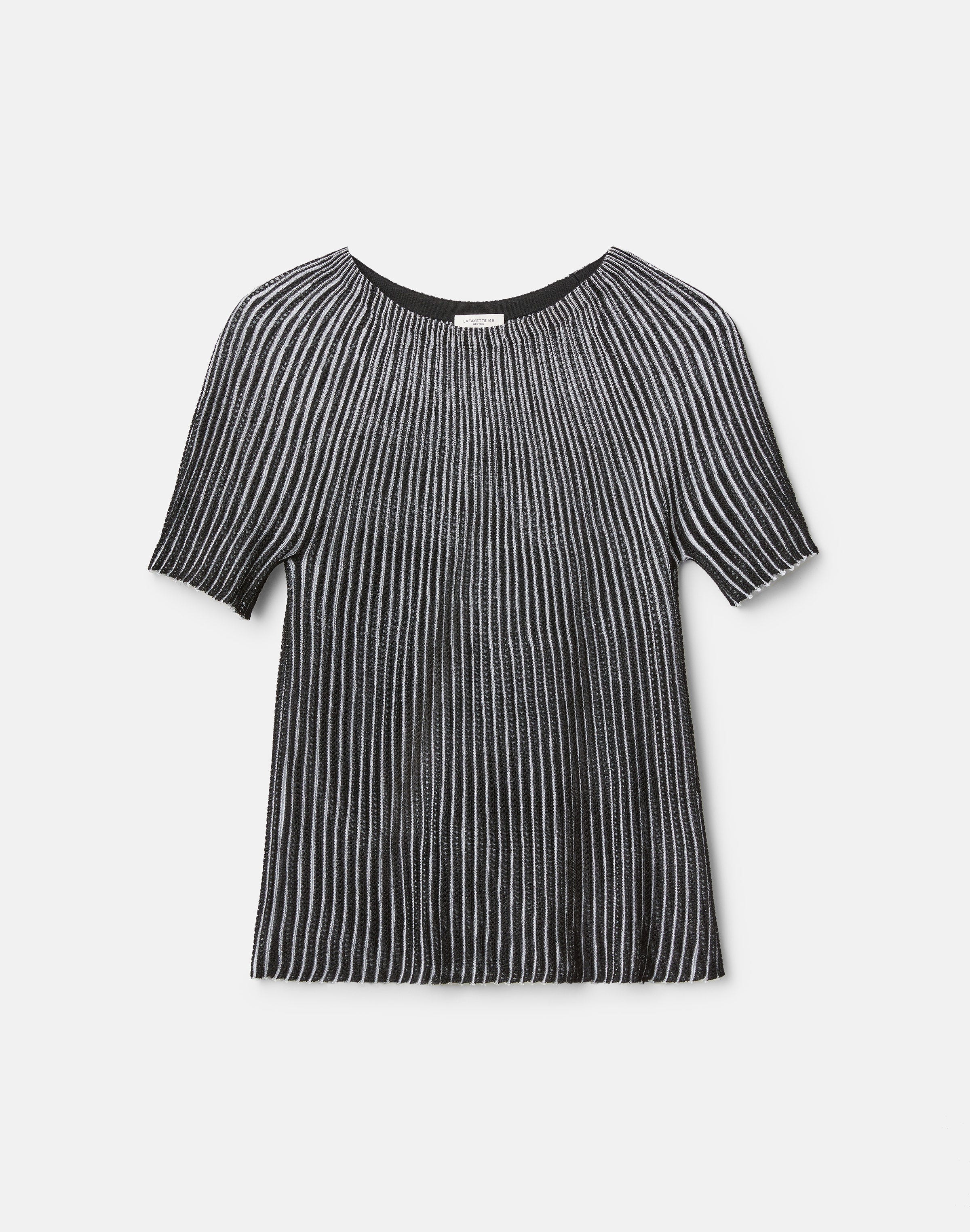 Metallic Shimmer Striped Sweater