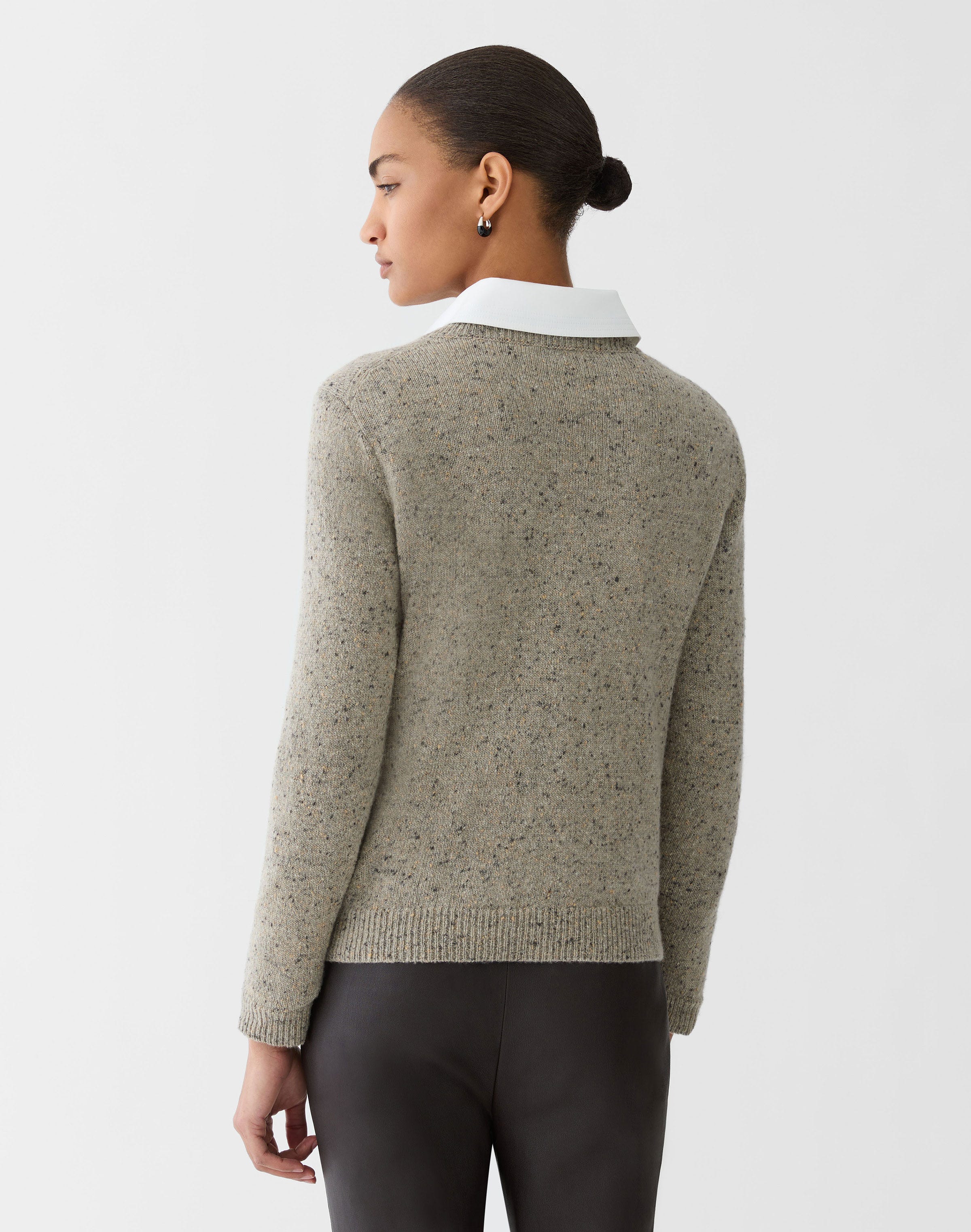 Cashmere Donegal Crewneck Sweater