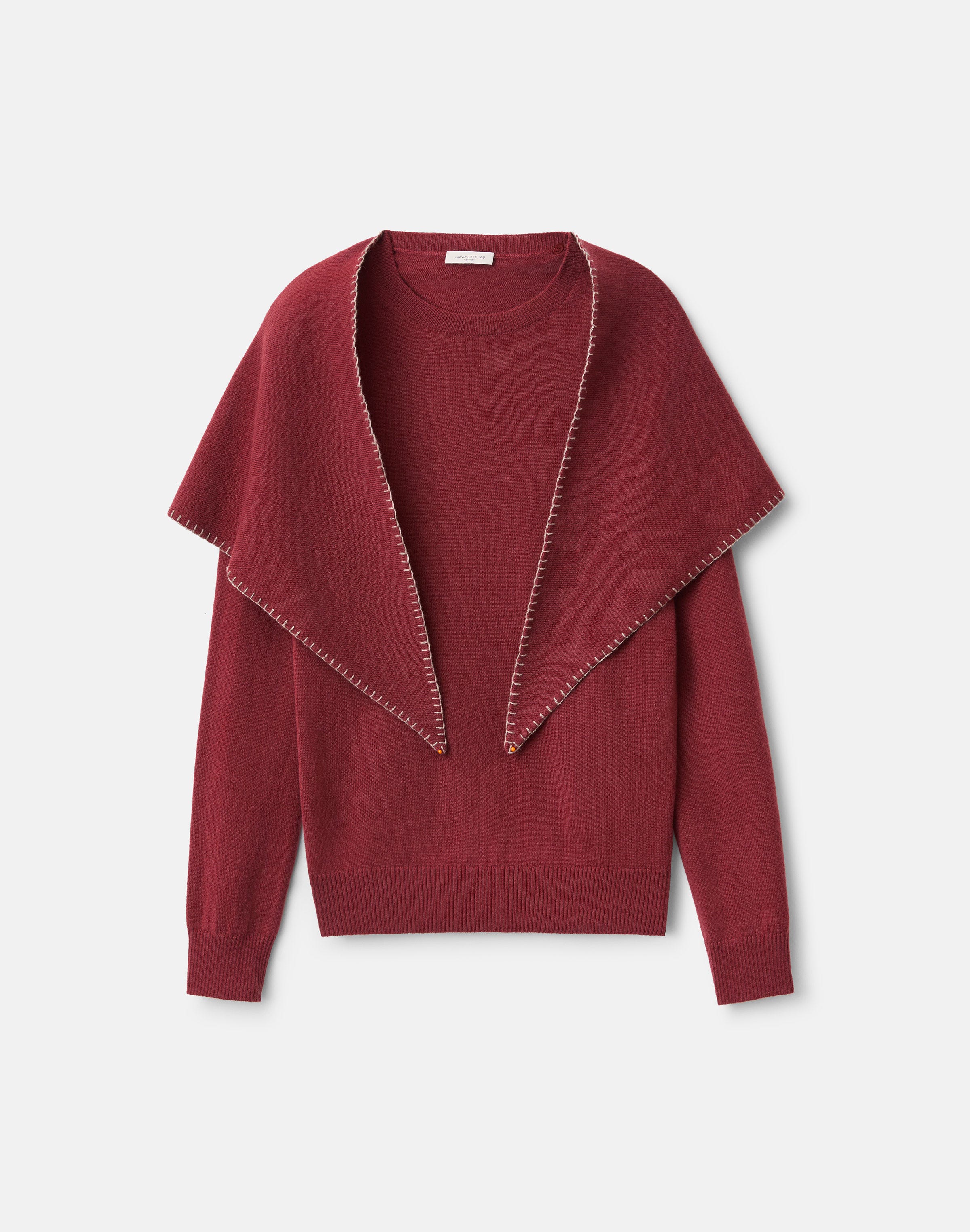 Cashmere Detachable Scarf Sweater