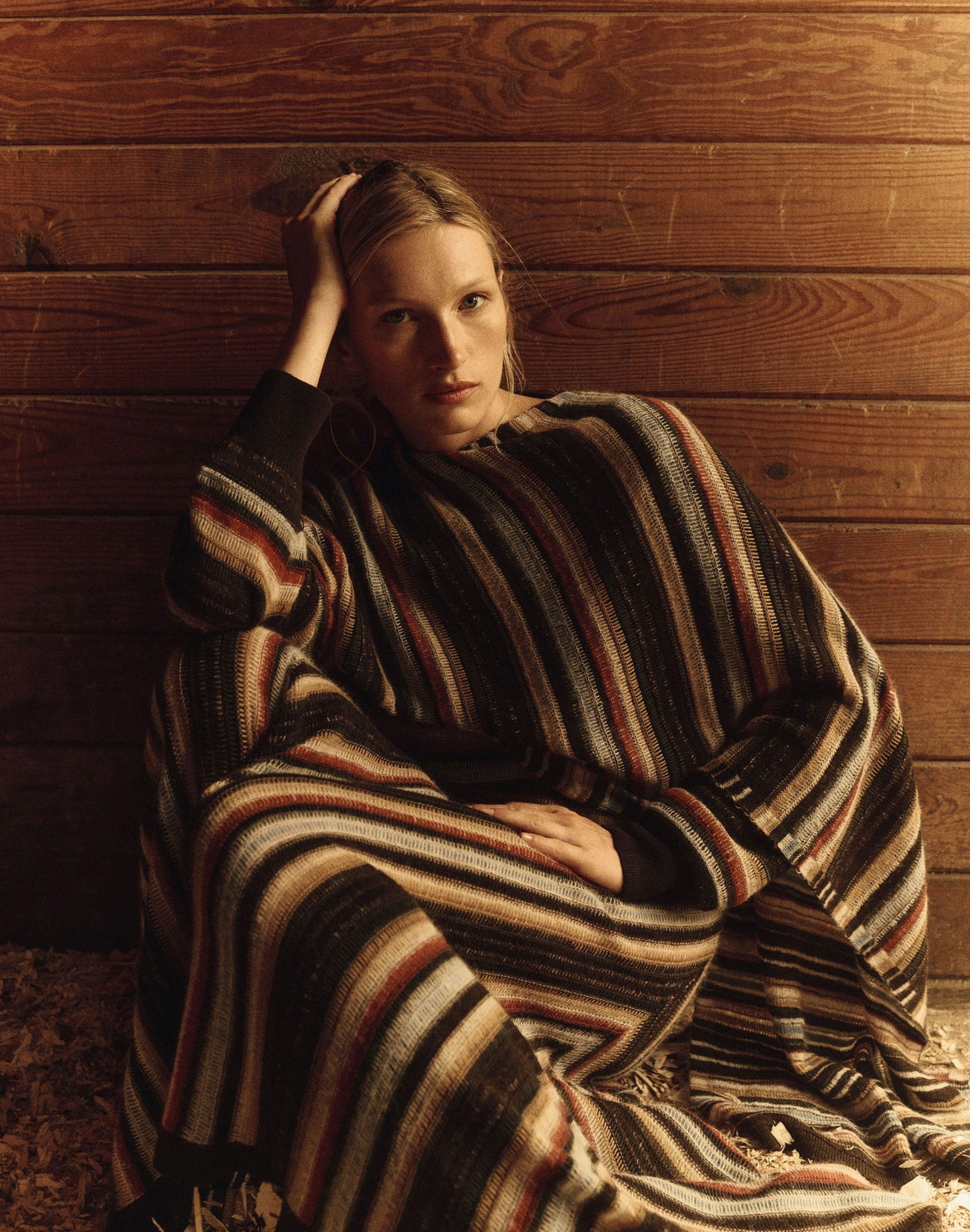 Horizon Stripe Cashmere Sweater and Skirt