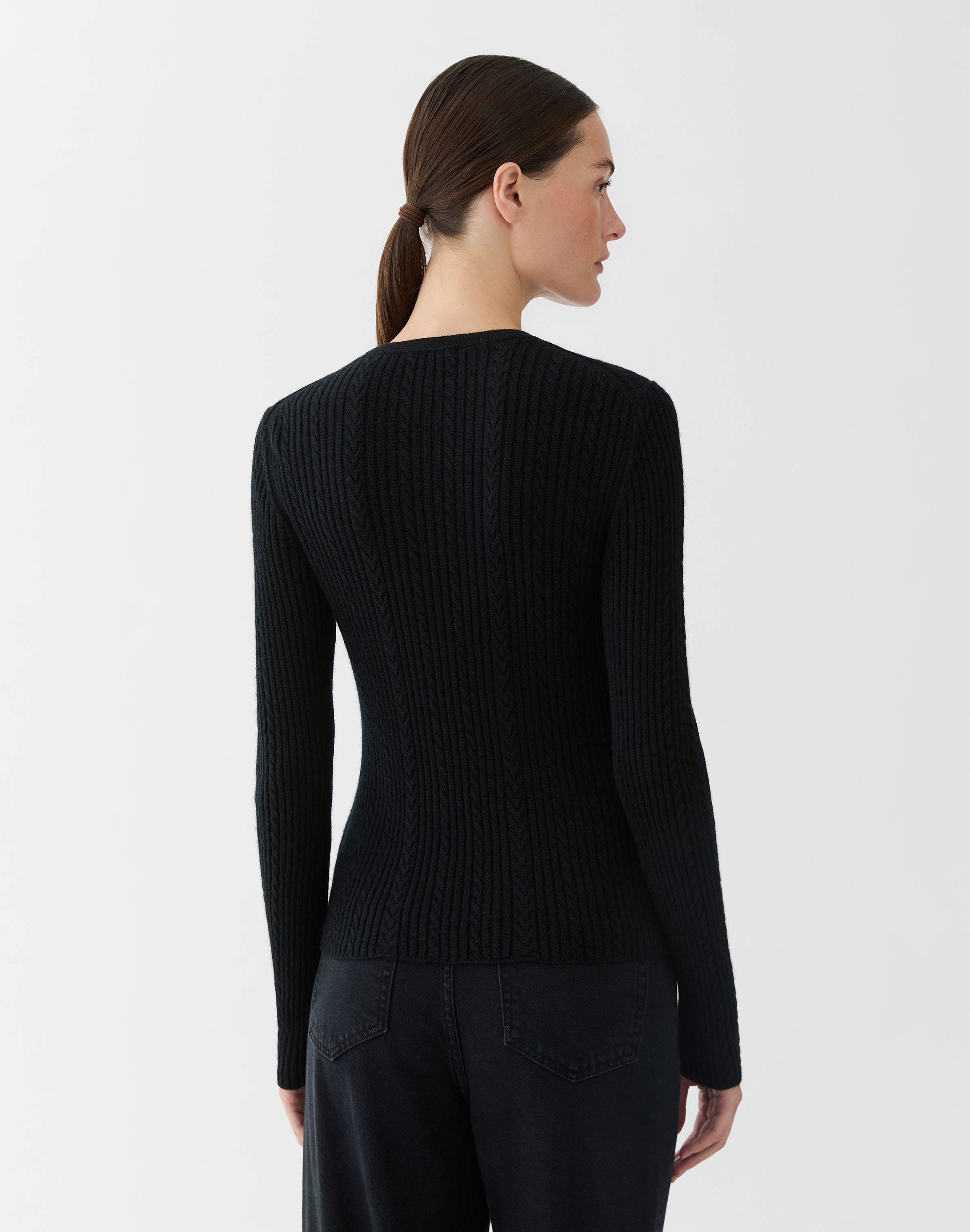 Finespun Wool-Cashmere & Leather Sweater