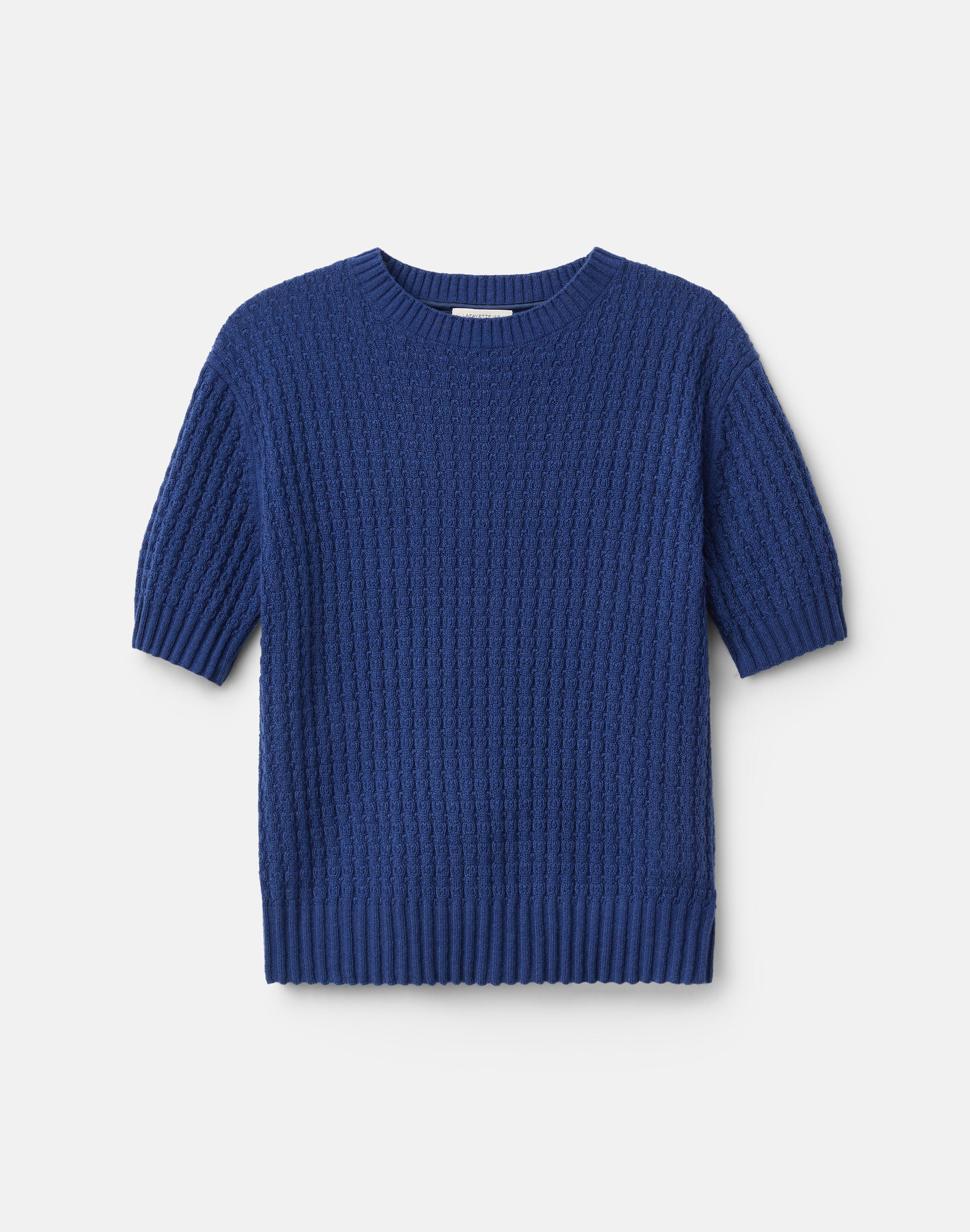 Petite Cashmere Mixed Stitch Crewneck Sweater