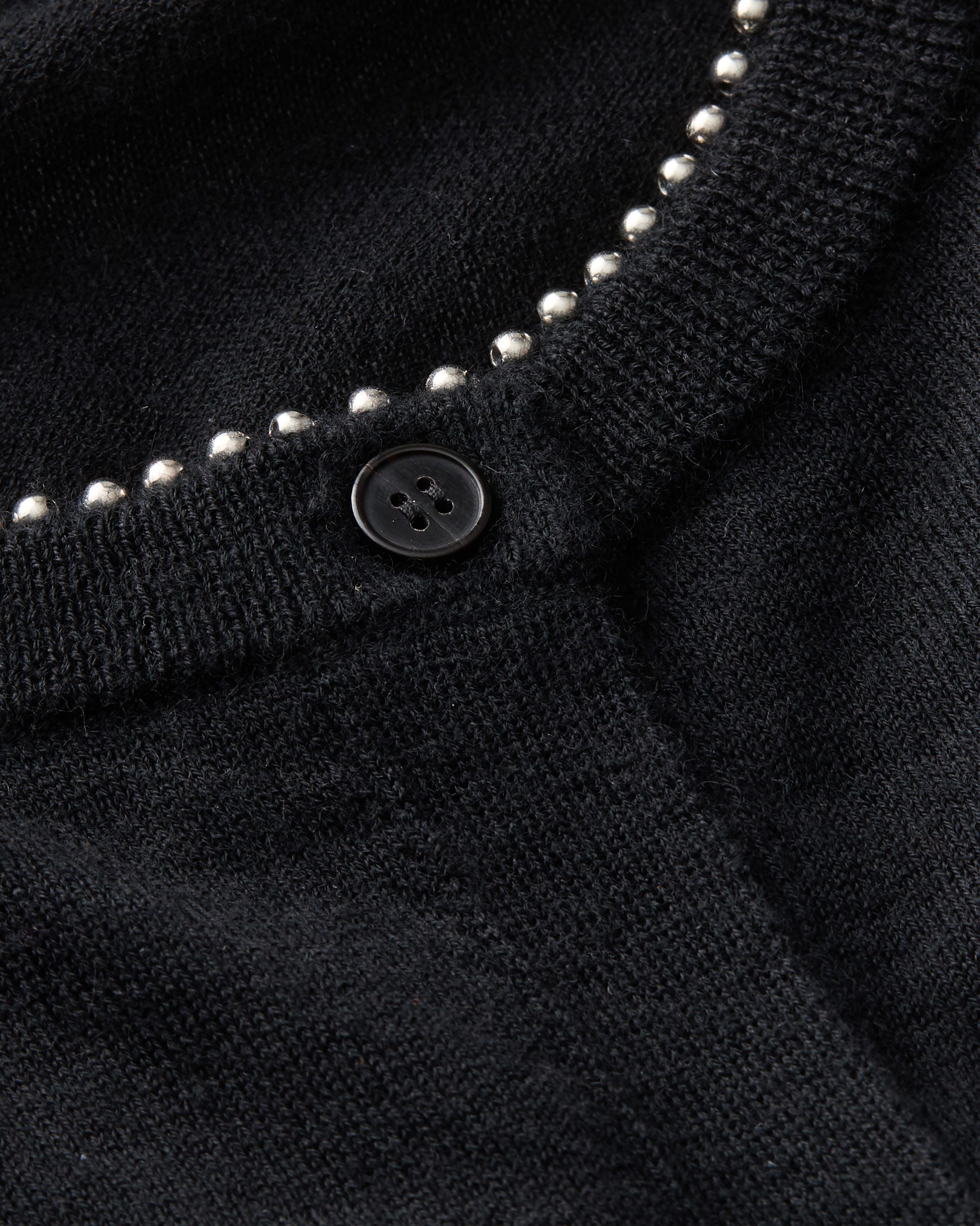 Plus-Size Fine Gauge Cashmere Hand Beaded Cardigan